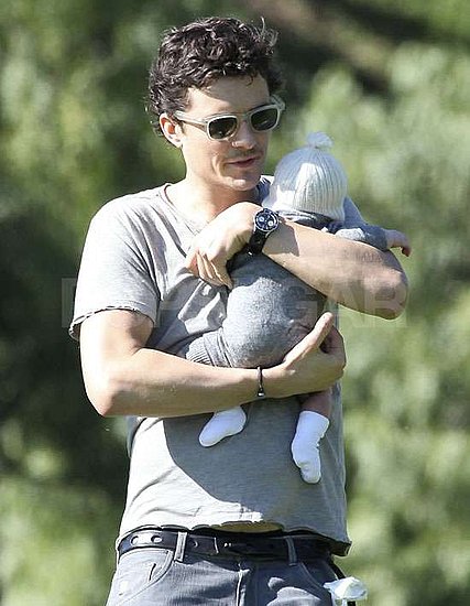 orlando bloom flynn. First Pictures of New Dad Orlando Bloom With Baby Flynn Previous Next