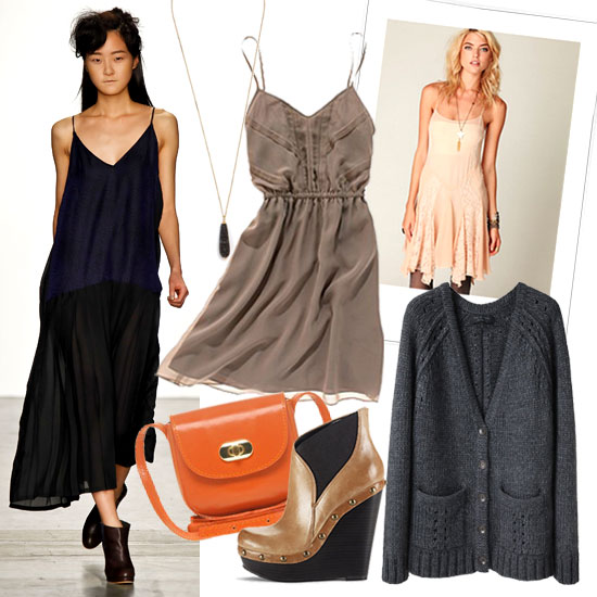 How to Wear the Prettiest Winter Combo: Slip Dresses and Sweaters